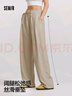 森馬（Semir）休閑褲女質(zhì)感慕斯褲慵懶垂感時(shí)尚秋季氣質(zhì)寬松軟糯肌理闊腿褲 咖色調00355-10A525127002 L 曬單實(shí)拍圖