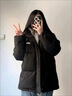 飄朵蕓初中女生羽絨服大學(xué)生高中學(xué)生羽絨服女加厚韓版新款冬天穿的外套 黑色 M 建議100-120 曬單實(shí)拍圖