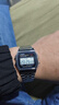 卡西歐（CASIO）經(jīng)典復(fù)古小方塊 簡約休閑時尚學(xué)生電子手表 鋼帶防水中性情侶表 A159WA-N1DF 曬單實拍圖
