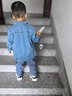 戴維貝拉（DAVE＆BELLA）童裝兒童牛仔襯衫2025秋裝新款小童衣服男童打底衫純棉寶寶襯衣 牛仔藍【現貨】 100 cm（建議身高90-100cm） 曬單實(shí)拍圖