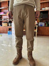 潮與共美式復古重磅卡其色工裝褲男秋冬款潮牌大碼寬松直筒休閑九分褲子 卡其色 30 120-130 曬單實(shí)拍圖
