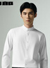 利郎長(cháng)袖襯衫男立領(lǐng)含桑蠶絲職業(yè)正裝白襯衫25秋季 白 曬單實(shí)拍圖