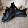 唐獅（TonLion）鞋子男鞋2025秋冬季英倫風(fēng)休閑皮鞋男士增高運動(dòng)潮板鞋 黑色41 曬單實(shí)拍圖