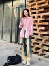 Levi's李維斯25年秋冬新款女士美式復古巴恩風(fēng)燈芯絨翻領(lǐng)休閑襯衫 粉色 M 曬單實(shí)拍圖