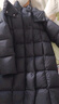 美力城長(cháng)款羽絨服女裝新款90%鵝絨過(guò)膝外套時(shí)尚連帽城市戶(hù)外休閑運動(dòng)風(fēng) 黑色 M 曬單實(shí)拍圖