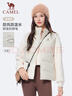 駱駝（CAMEL）戶(hù)外防潑水羽絨馬甲女90%絨子背心外套 J25CR2L5006 暖白 L 曬單實(shí)拍圖