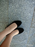老北京黑色休閑布鞋坡跟聚氨酯媽媽鞋舒適厚底百搭禮儀鞋女單鞋 黑色航722女坡跟 37 航722女坡跟 曬單實(shí)拍圖