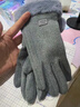 啄木鳥(niǎo)手套冬天女加絨加厚保暖可愛(ài)麂皮絨女士騎行防寒騎車(chē)防風(fēng)觸屏冬季 毛圈款-灰色【觸屏仿兔絨】 均碼 曬單實(shí)拍圖