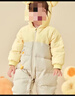 巴拉巴拉童裝嬰兒羽絨服連體衣寶寶2025新款冬裝加厚保暖哈衣爬服萌趣造型 咖色小鴨子-白鴨絨 90 cm-充絨量93g 曬單實(shí)拍圖
