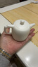 鈺銓龍門(mén) 高檔德化白瓷茶壺 功夫茶具素燒羊脂玉瓷陶瓷壺 中國白泡茶壺 應瀧壺-（約200ml) 曬單實(shí)拍圖
