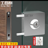 工百利 單開(kāi)玻璃門(mén)門(mén)鎖 304不銹鋼防盜門(mén)門(mén)鎖入戶(hù)門(mén)辦公室玻璃門(mén)鎖免打孔 604鑰匙門(mén)鎖 曬單實(shí)拍圖