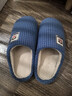 大嘴猴（paul frank）棉拖鞋男秋冬情侶時(shí)尚家居厚底毛絨防滑保暖棉鞋女 藍色 42-43 曬單實(shí)拍圖
