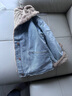 森馬（Semir）牛仔棉服女拼接毛領(lǐng)美式復古2024冬寬松毛邊夾克街頭109724108017 曬單實拍圖