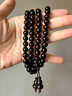 九道一生日禮物男正宗印度小葉紫檀手串佛珠108顆金星老料檀香木手鏈女 高油密老料8mm*108顆（男女款） 曬單實(shí)拍圖