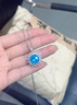 SGE太陽(yáng)花托帕石項鏈女生2025年新款藍寶石吊墜鎖骨鏈生日禮物送女友 太陽(yáng)花托帕石項鏈+品牌禮盒 曬單實(shí)拍圖