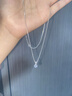 伊燦簡(jiǎn)約高級感水鉆吊墜項鏈女2025年新款氣質(zhì)小眾輕奢鎖骨鏈百搭頸鏈 輕奢水鉆吊墜項鏈 曬單實(shí)拍圖