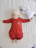 翹腳鴨嬰兒衣服新生連體衣拜年服滿(mǎn)月寶寶過(guò)年百天周歲喜慶紅色睡衣秋冬 曬單實(shí)拍圖