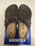 BIRKENSTOCK勃肯德國進(jìn)口男女款牛皮絨面革軟底Boston包頭拖鞋 深棕常規版660461 41 曬單實(shí)拍圖
