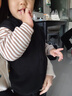 嘟嘟家嬰兒馬甲秋冬寶寶冬裝新款女童坎肩新生兒背心男童馬夾冬季 黑色 100 cm 曬單實(shí)拍圖