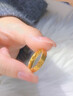 老廟黃金戒指女鉆紋米字足金999對戒閉口戒情侶結婚戒男士女士同款 可聯(lián)系客服刻字 商品為單只 曬單實(shí)拍圖