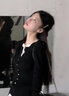 美式復古黑色假兩件針織打底衫2025新款高級內搭毛衣修身顯瘦上衣 黑色 均碼 曬單實(shí)拍圖