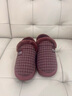ECAC老人包跟棉拖鞋女冬季外穿2025新款室內家居防滑加絨厚底保暖棉鞋 酒紅【老人專(zhuān)用】防滑防寒 36-37 碼（建議35-36腳穿） 曬單實(shí)拍圖