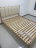 源氏木語(yǔ)實(shí)木床橡木家具臥室北歐風(fēng)豎琴床有機皮軟靠床白色雙人大床 軟靠(真皮椰奶白) 1.5*2m 曬單實(shí)拍圖