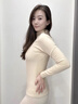 莫代爾半高領(lǐng)保暖內衣女士套裝秋冬加厚加絨打底內穿秋衣秋褲女套裝冬天 YR835女-摩卡色 【套裝】 M （95-110斤） 曬單實(shí)拍圖