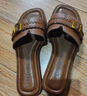 天美意女拖鞋度假優(yōu)雅涼鞋2025夏新款 米棕色（牛皮） 36 曬單實(shí)拍圖