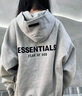 Essentials復線(xiàn)ESS植絨字母連帽衛衣潮牌高街寬松休閑美式男女情侶套頭衫 白灰色【常規薄款】 3XL  重磅純棉【高版本】 曬單實(shí)拍圖