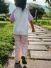 唐獅（TonLion）兒童速干褲春夏戶(hù)外薄款長(cháng)褲男女童兩穿透氣運動(dòng)褲 粉紅色 130 曬單實(shí)拍圖