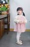 迪士尼嬰兒童裝時髦女寶寶春裝洋氣套裝2025新款女童春秋衣服裙子三件套 粉紅色 100 cm 曬單實拍圖