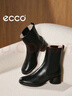 愛(ài)步（ECCO）靴子女 冬季休閑粗跟切爾西女靴皮靴 雕塑222433 HL 黑色22243301001 37 曬單實(shí)拍圖
