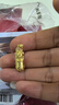 賽菲爾黃金吊墜足金招財吞金貔貅莫桑鉆掛墜生日禮物 單吊墜 約6.08克 曬單實(shí)拍圖