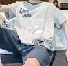浪莎短袖睡衣男純棉夏季薄款全棉短褲套裝可外穿大碼青年男士家居服 曬單實(shí)拍圖