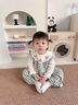 G.DUCKKIDS女寶寶秋裝連體嬰兒衣服洋氣兩件套裝1歲幼兒滿(mǎn)月百天周歲春秋季 綠色 80cm 曬單實(shí)拍圖