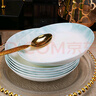 國玥景德鎮碗盤(pán)餐具輕奢釉下彩餐盤(pán)家用陶瓷飯盤(pán)骨瓷菜碟子簡(jiǎn)約西餐盤(pán) 云錦萬(wàn)里7.5英寸飯盤(pán)4個(gè) 曬單實(shí)拍圖