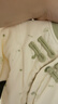 婧麒（JOYNCLEON）嬰兒秋衣套裝秋冬季夾棉兒童分體寶寶保暖內衣衣服褲子男女童 【保暖夾棉款】蒲公英綠色 90 按扣高腰 曬單實(shí)拍圖