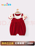 優(yōu)奇嬰兒衣服女寶寶夏季薄款連體衣滿(mǎn)月服百天喜慶周歲禮服女童夏款 曬單實(shí)拍圖