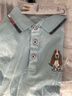暇步士（Hush Puppies）童裝男童POLO衫25秋季兒童長(cháng)袖T恤經(jīng)典翻領(lǐng)上衣 玻璃藍 110 曬單實(shí)拍圖