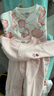 2件 新生嬰兒兒連體衣春秋套裝衣服初生寶寶無骨哈衣爬服打底內(nèi)衣 2件-春秋直襟(粉蘋果+粉繡標(biāo)) 66cm （12-15斤以內(nèi)） 曬單實(shí)拍圖