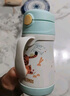 膳魔師（THERMOS）兒童吸管保溫杯夏杯虎禮盒316L帶把手提手刻度夏杯幼兒園寶寶TCKC 曬單實拍圖