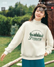 森馬（Semir）[商場(chǎng)同款]女oversize發(fā)熱抗菌2024冬季繡花抓絨上衣101724116004 曬單實(shí)拍圖
