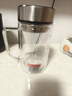 富光玻璃杯保溫茶杯男雙層帶把手柄高硼硅新款辦公耐高溫泡茶水杯 本色570ML（帶把手） 雙層高硼硅加厚 曬單實(shí)拍圖