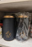 不銹鋼茶葉罐通用茶葉罐紙罐大號小號半斤一斤裝茶葉包裝空禮盒密 原生態(tài)黑色大號套裝 約裝500g 曬單實(shí)拍圖