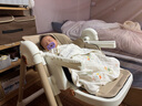 曼樂(lè )兔寶寶餐椅嬰兒0-6歲多功能二合一搖椅嬰幼兒折疊便攜式吃飯餐桌椅 棕色【搖搖椅+萬(wàn)向輪+可坐可躺】 寶寶生日禮物 曬單實(shí)拍圖