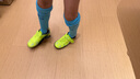 卡爾美（KELME）足球鞋青少年TF碎釘比賽球鞋透氣學(xué)生防滑耐磨足球鞋 熒光黃 32  曬單實(shí)拍圖