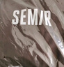 森馬（Semir）休閑褲女純棉打褶闊腿褲腰帶秋復(fù)古磨毛長褲顯腿長101524127005A 曬單實(shí)拍圖