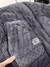 CA BRIDA輕奢品牌男士睡衣男冬季珊瑚絨三層加厚加絨秋冬法蘭絨超厚家居服 94816碳灰 L （170）：適合120-140斤穿著(zhù) 曬單實(shí)拍圖