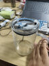 維艾（Newair）水杯玻璃杯高顏值女生大容量刻度帶蓋杯子辦公室吸管帶把手高硼硅 曬單實(shí)拍圖